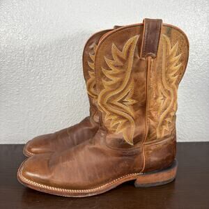 Tony Lama Avett 11 Inch Square Toe Cowboy Mens Brown Casual Boots 7956 Sz 13 EE